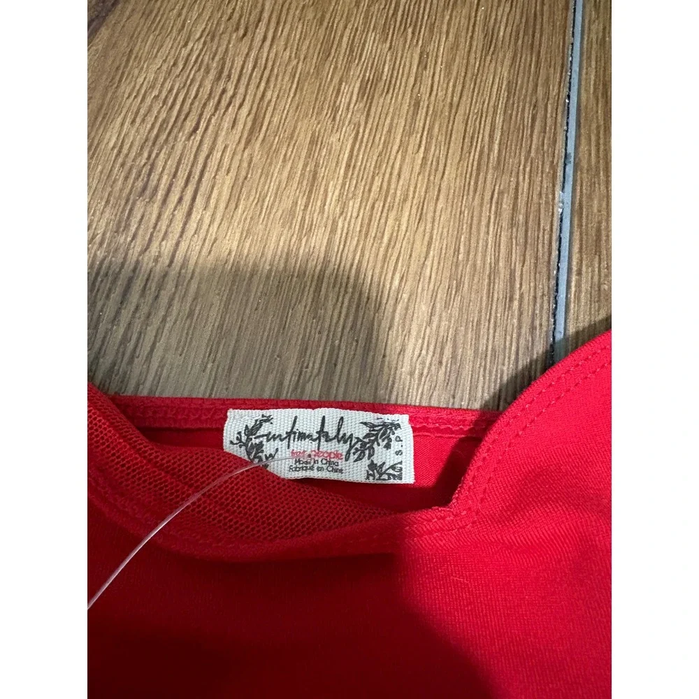 Free People Intimately FP Red Apple Sweetheart Neck Tank Top Size Small NWT - Picture 6 of 9